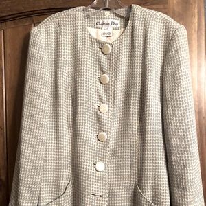 Christian Dior Suit, pale blue and cream